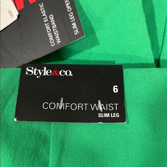 Style & Co. Women's Green Stretch Pants Size 6 - Picture 6 of 6